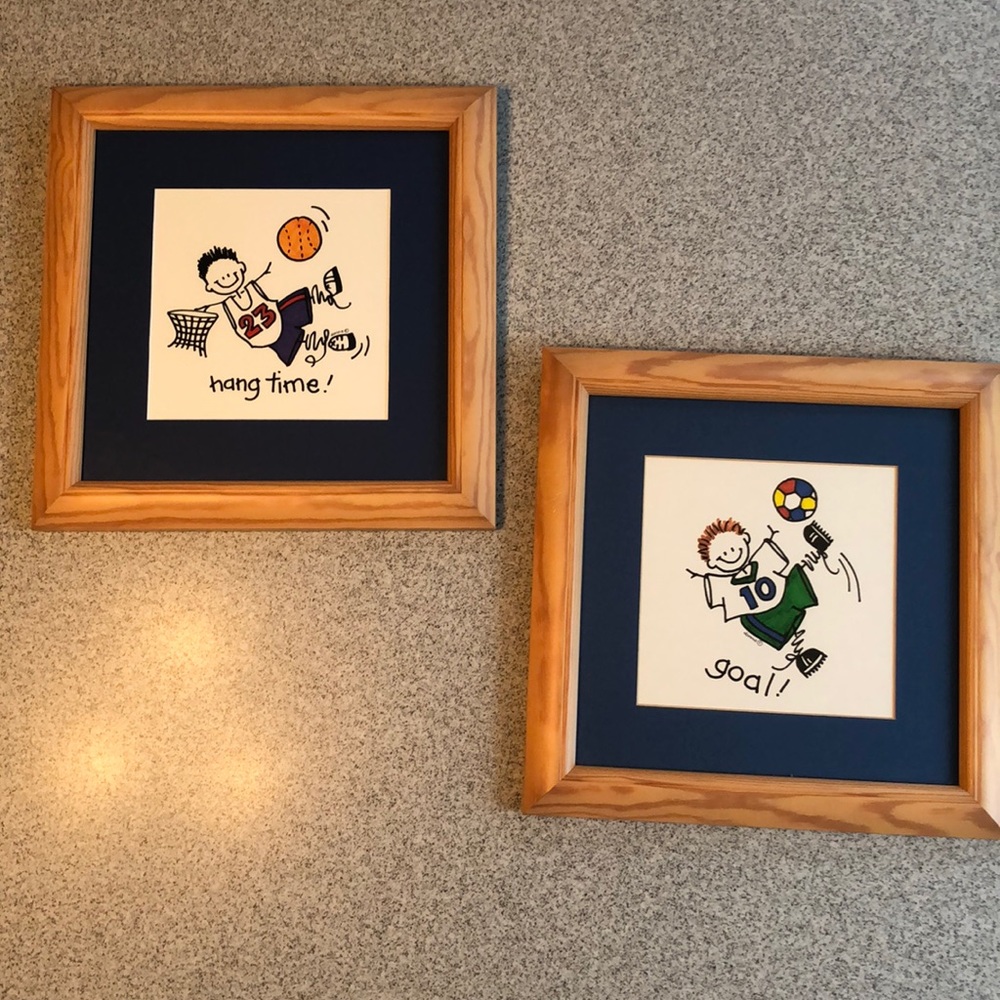 Framed sports art